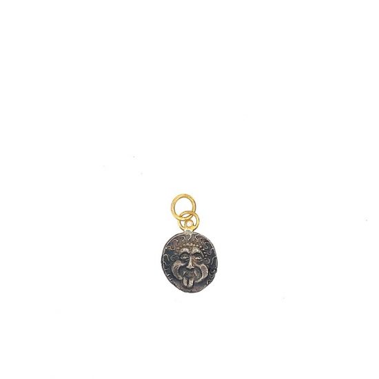 Gorgon and Anchor Ancient Coin Charm