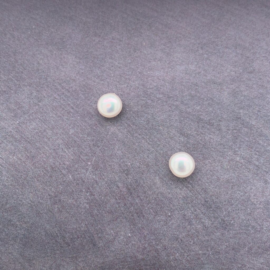 5.5mm sterling white freshwater pearl studs