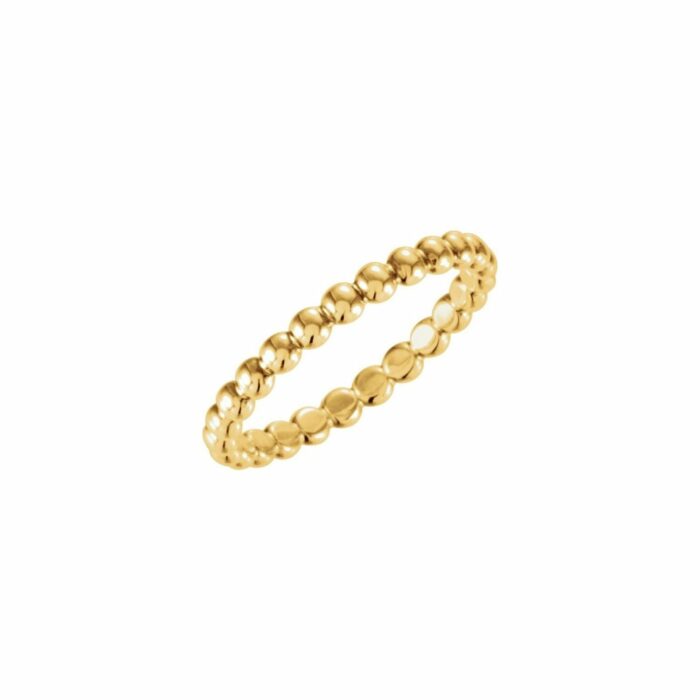 Gold Beaded Stack Ring