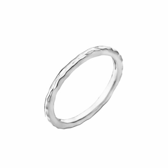 Hammered Texture 1.8 mm Stacking Ring