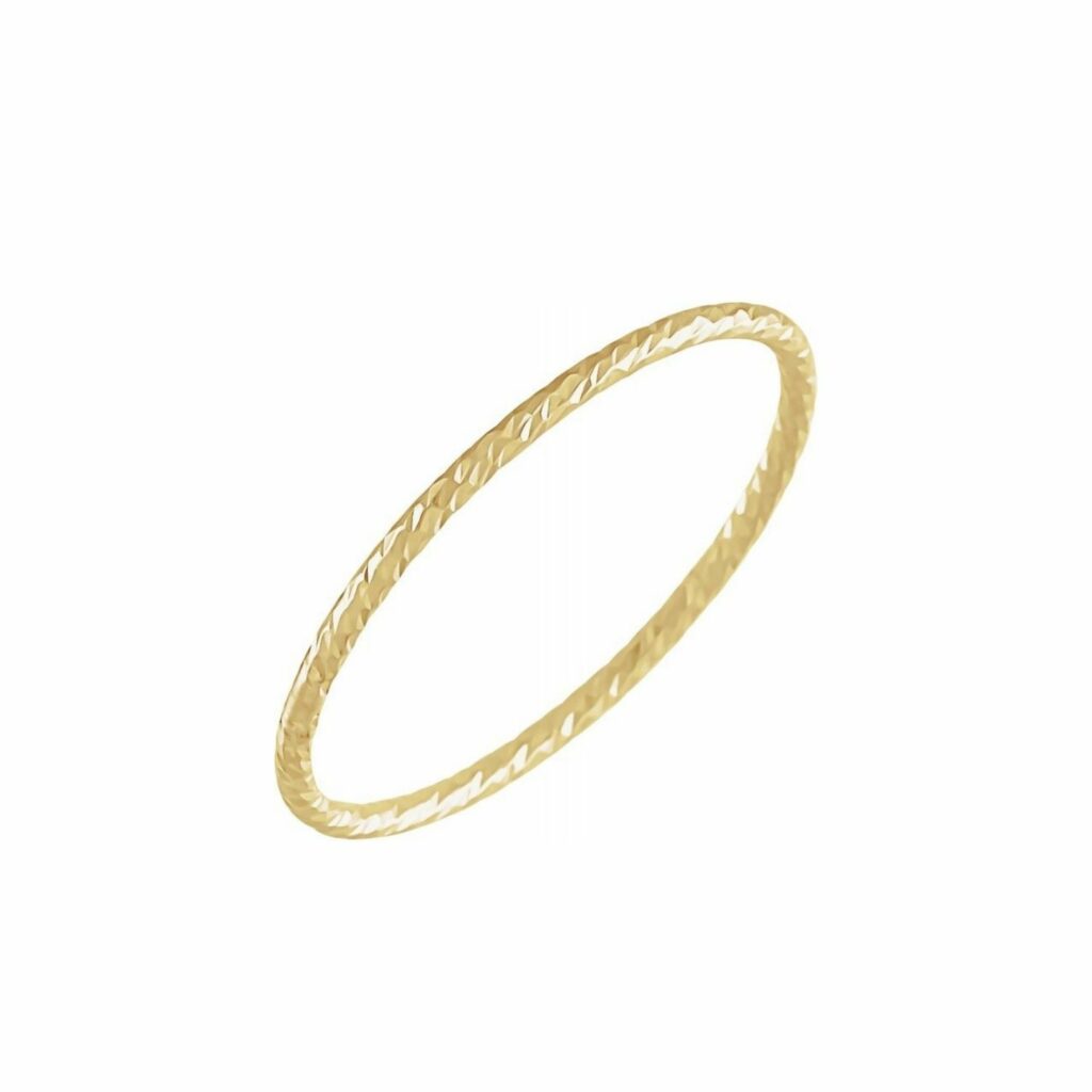 Petite Textured 1mm Stack Ring